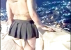 Public flashing, milf, bare