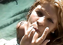 Rio Mariah Gets Excited During the time that Tanning And Masturbates On A Pool Float- Titopia