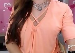 Brunette beauty playing dick online