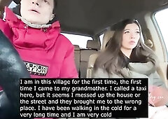 Russian sweetheart is sucking dong in the car and groaning, coz it feels so priceless