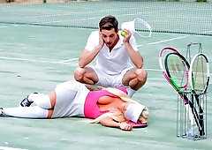 Passionate oiled blonde Brandi Bae gets her ass fucked by a big wiener