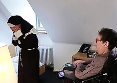 Disabled dude meets a shy nun and discloses her secret