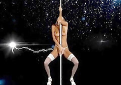 It Ain't Over - large titties underware blond pole dance