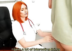I’m a hawt redhead doctor in a taut white coat. A patient walks into my office wanting dick enlargement surgery. I listen to his heart… then ask h