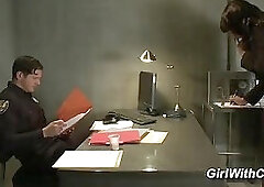 Shemale Feral Cop Office Fuck