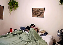 It was raining powerfully, and I asked my pal for help to rest nicer.