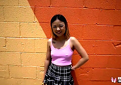 Real Hot Asian Gets Fucked Hard During Her First Porn Casting