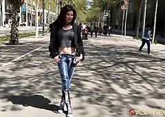 Naughty Asian girl Miyuki hooks up with barely known guy