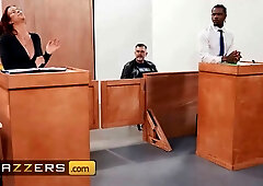 Brazzers - big-tit cougar Alexis Fawx demands ass fucking compensation from damion as the judge gets an eyeful