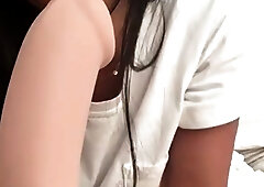 Small tits Asian MILF Asa Akira dildoing her pussy