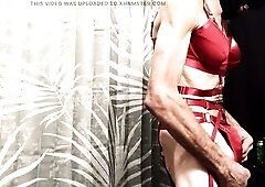 Cdmichelle playing with ramrod during the time that wearing pink underware