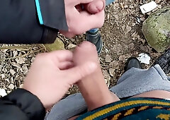 Old Man Fucks My Foreskin - Enjoying Uncut Cock - Cum On Uncut Dick