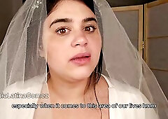 LuciaLatinaGomez rides hard, orgasm on wedding pillow