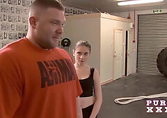 Tiny Australian bangs her gym instructor