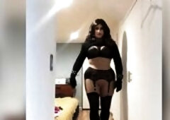 Mrs R Boudoir Visit (trans, Feminization, Female Mask, Mask, Crossdress, Transformation, big beautiful woman)