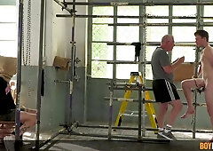 Master Doms And Three Twinks : Nipple Torment And Cock Strokes