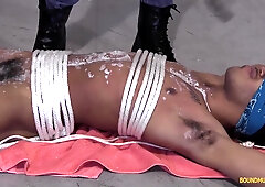 Boundmuclejocks: Damon Takes Hard Flogging And Wax Torment From His Dom Tommy Dean