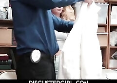 DisgustedGirl - Redhead gets screwed on desk by intimate investigator