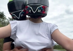 I Picked Up My Favorite Client from Didi Without a Bra and Touch My Big Tits ...