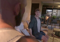 Hairy daddy gets hole filled by young guy. CodyFord.