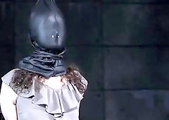 Slutty Endza Adair loves infernal restraints with dungeon master BDSM