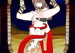 Blonde futanari chick has sex with magical creatures and plants