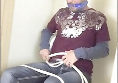 Latin, gay bondage, gay bandana gagged