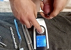 Men masturbating solo, bondage & discipline, prostate toy