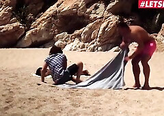 LETSDOEIT - Black Teen Noe Milk Tempted And Drilled At The Beach