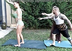 Yoga with 2 Babes Ends in Hardcore threesome
