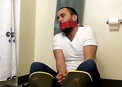 Superman tied up milked, sleepsack, superman