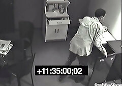 Secret pissing slut screws her colleague