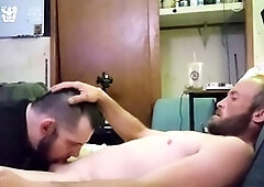 Redneck Tim fills my mouth and hatch with his big white cock and cum