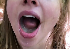 Blonde Chikita shows off her big boobs and bush