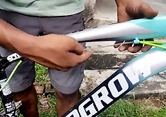 College boys having fun in a car