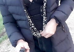 Femboy Undresses, Poses Naked In Public Place. Shows Anal Hole