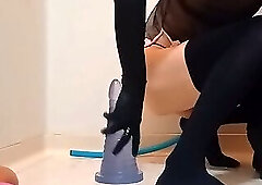 Sissy Kuroko chinese dress huge dildo xh5UhOi