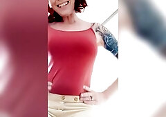 Giantess in jodphurs. Slow motion