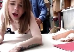 Caught Shoplifter Fucks For Freedom