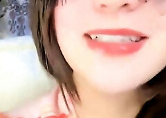 Amateur Webcam Cute Teen Plays Solo with Big Dildo
