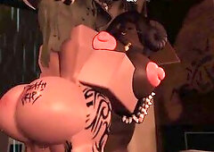 Futanari having pleasure with a ebony wench - Roblox