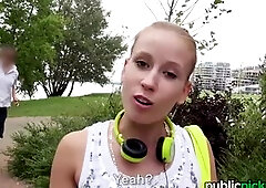 Mofos - Redhead gets picked up in the park