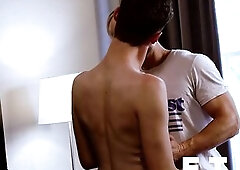 FTM Males Axel Ebony eats out FTM males twat previous to raw screw session