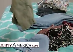 Freya Von Doom, the irresistible co-ed, indulges in mature passion, embracing her friend's dad with desire in the kitchen.