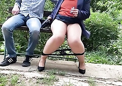 My hawt Stepmom does it in a public park