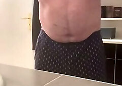 CUMMING IN THE BATHROOM WITH MY UNCUT