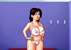 Sexy bikini, big boobs, gaming