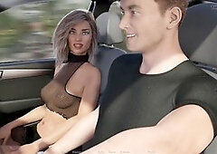 The adventurous couple: slutty wifey, her hubby, and the salesman