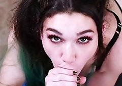 Sexy Teen Brunette Chick Handjobs POV