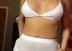 Sexy Black Tranny Cums